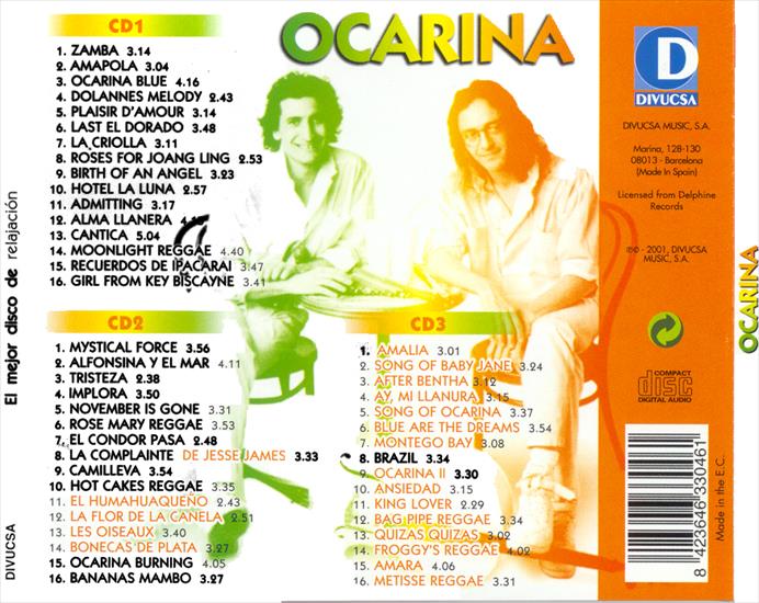 Ocarina - El Mejor Disco De Relajacion - Ocarina - El mejor disco de relajación - Trasera.jpg