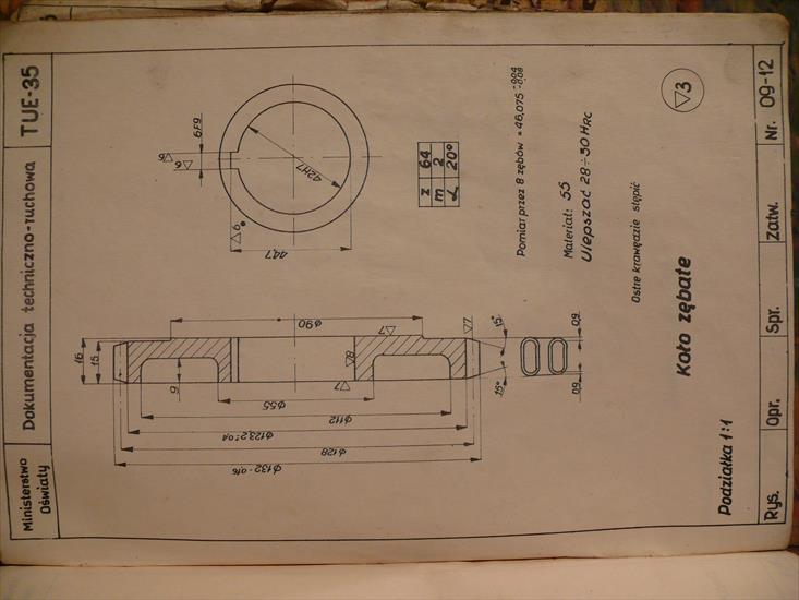 Tokarka DTR Rysunki techniczne TUE - 35 - P1080963.JPG
